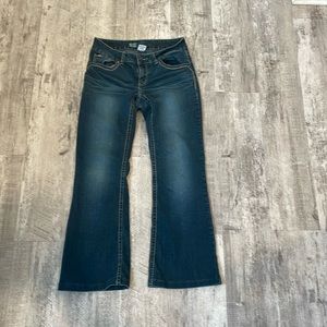Women’s Size 10 Blue Cast Dark Denim Jeans Mid Rise Flare